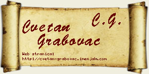 Cvetan Grabovac vizit kartica